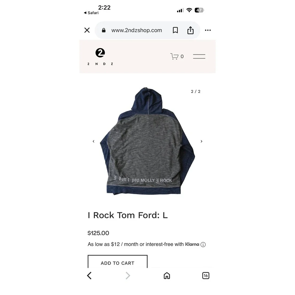 2ndz Hooded Two Toned Sweatshirt Custom Embroidered 